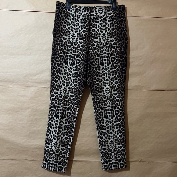 Veronica Beard Pants - Veronica Beard | Lago Trouser Pants Tailored Pintuck Leopard Print Size 10
